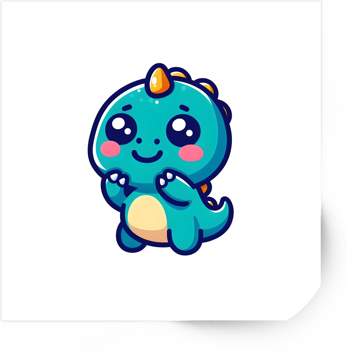 Kawaii Baby Dinosaur Sticker | Cute Cartoon Dino Vinyl Decal | Kids Gift