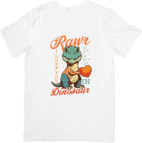 Thumbnail for Rawr Means I Love You In Dinosaur T-Shirt | Cute Retro Dino Heart Graphic Tee | Valentine Gift