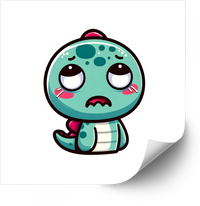 Thumbnail for Sad Kawaii Snake Sticker | Cute Funny Reptile Mood Vinyl Decal
