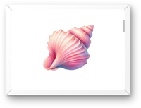 Thumbnail for Pink Seashell Wall Art | Watercolor Conch Shell Print | Coastal Beach House Gift