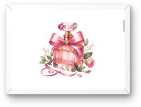 Thumbnail for Pink Perfume Bottle Wall Art | Watercolor Floral Bow Print | Glam Vanity Bedroom Gift