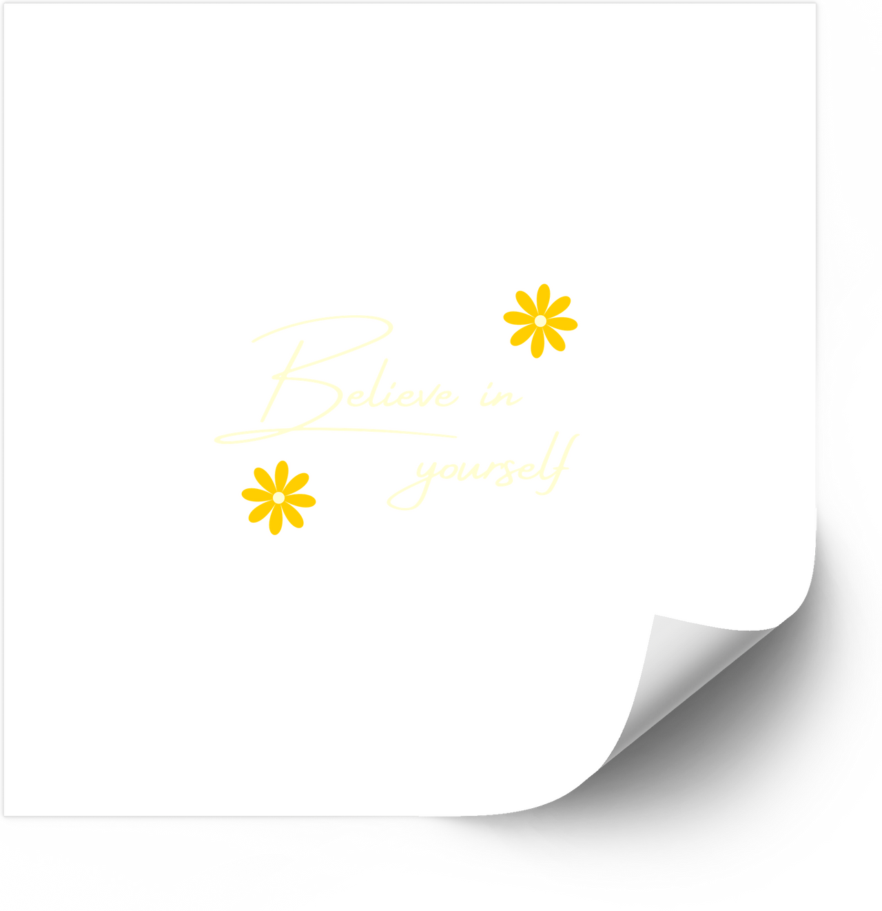 Believe In Yourself Daisy Sticker | Boho Floral Motivational Quote Vinyl Decal