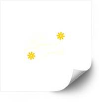 Thumbnail for Believe In Yourself Daisy Sticker | Boho Floral Motivational Quote Vinyl Decal
