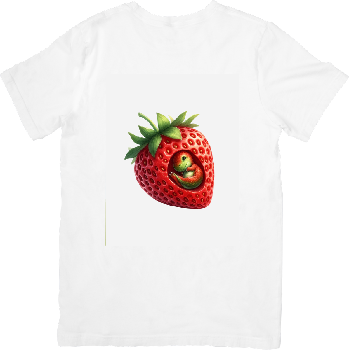 Realistic Strawberry T-Shirt | Juicy Red Fruit Graphic Tee | Summer Foodie Gift