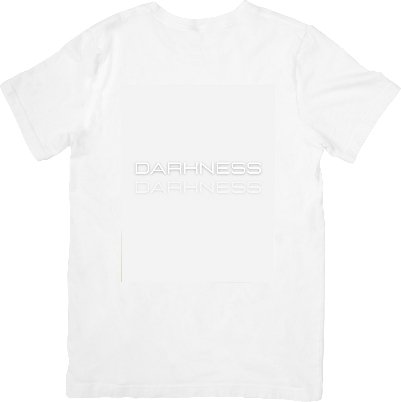 Darkness Repeated Tonal Text T-Shirt | Minimalist Aesthetic Dark Typography Graphic Tee
