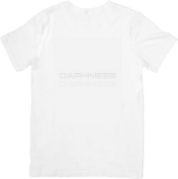 Thumbnail for Darkness Repeated Tonal Text T-Shirt | Minimalist Aesthetic Dark Typography Graphic Tee