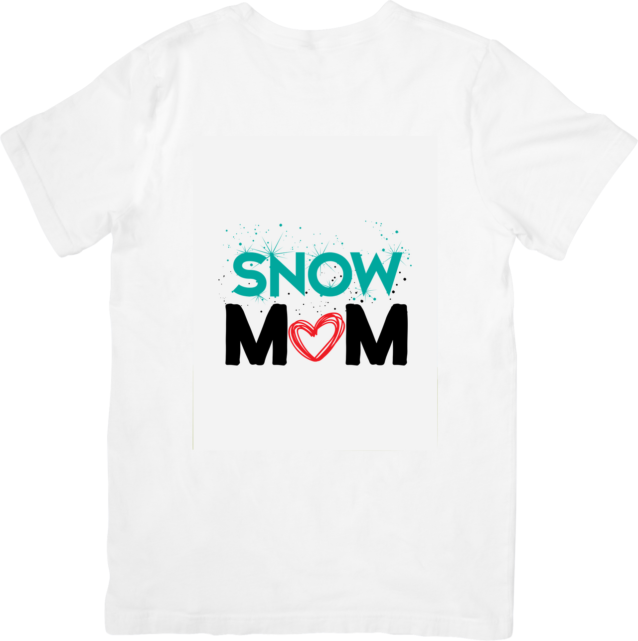 Snow Mom T-Shirt | Cute Minimalist Winter Holiday Graphic Tee | Mom Gift