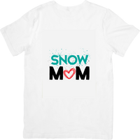 Thumbnail for Snow Mom T-Shirt | Cute Minimalist Winter Holiday Graphic Tee | Mom Gift