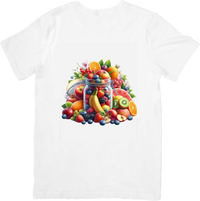 Thumbnail for Fresh Fruit Bounty T-Shirt | Colorful Mixed Fruit Graphic Tee | Healthy Foodie Summer Gift