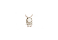 Thumbnail for Astronaut Bunny Throw Pillow | Watercolor Space Rabbit Decorative Pillow | Kids Nursery Gift
