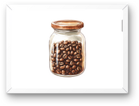 Thumbnail for Coffee Bean Jar Wall Art | Watercolor Roasted Beans Print | Kitchen Cafe Coffee Lover Gift