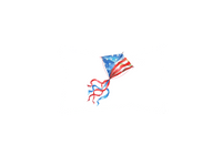 Thumbnail for Patriotic American Flag Kite Throw Pillow | Watercolor 4th Of July Decorative Pillow | USA Gift