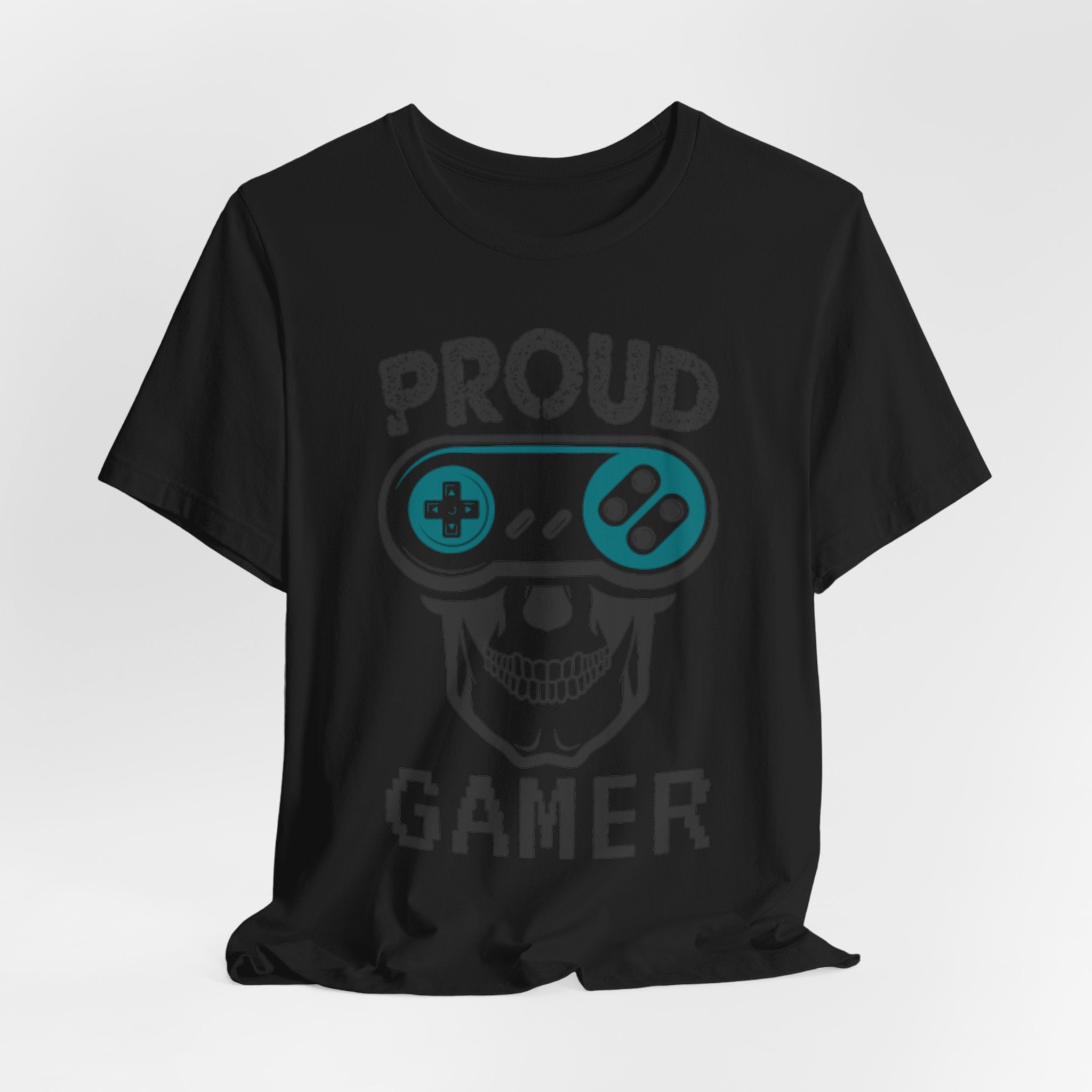 Proud Gamer T-Shirt, Funny Skull Gamer Tee, Gaming Lover Gift, Video Game Shirt for Him