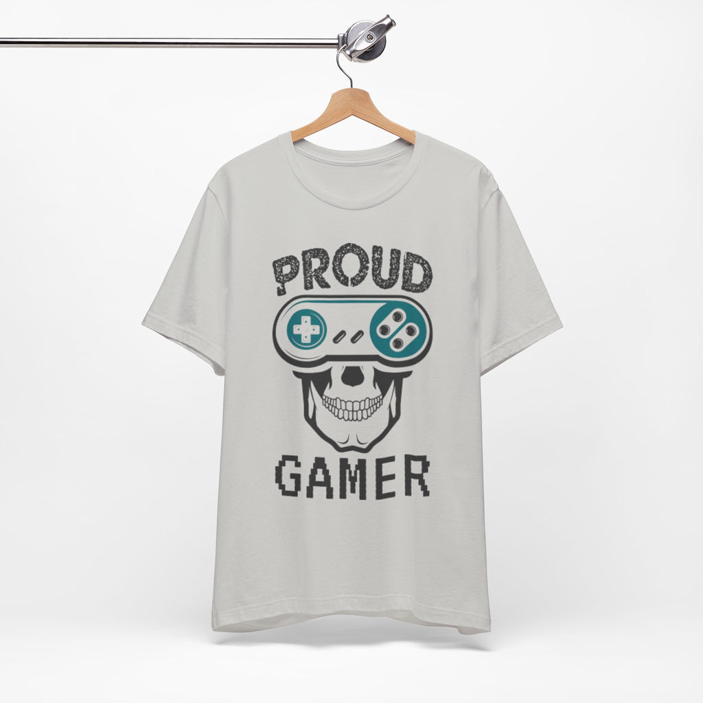 Proud Gamer T-Shirt, Funny Skull Gamer Tee, Gaming Lover Gift, Video Game Shirt for Him