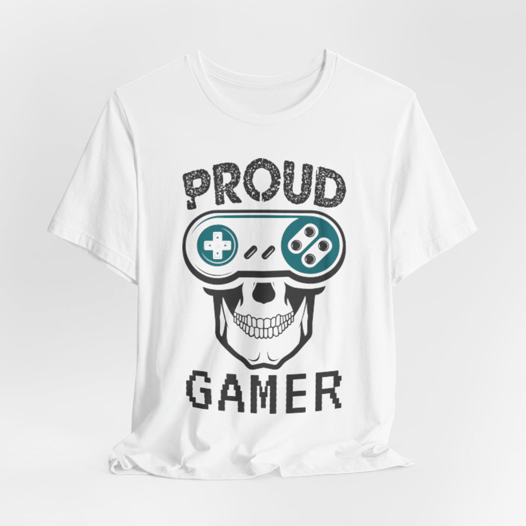 Proud Gamer T-Shirt, Funny Skull Gamer Tee, Gaming Lover Gift, Video Game Shirt for Him