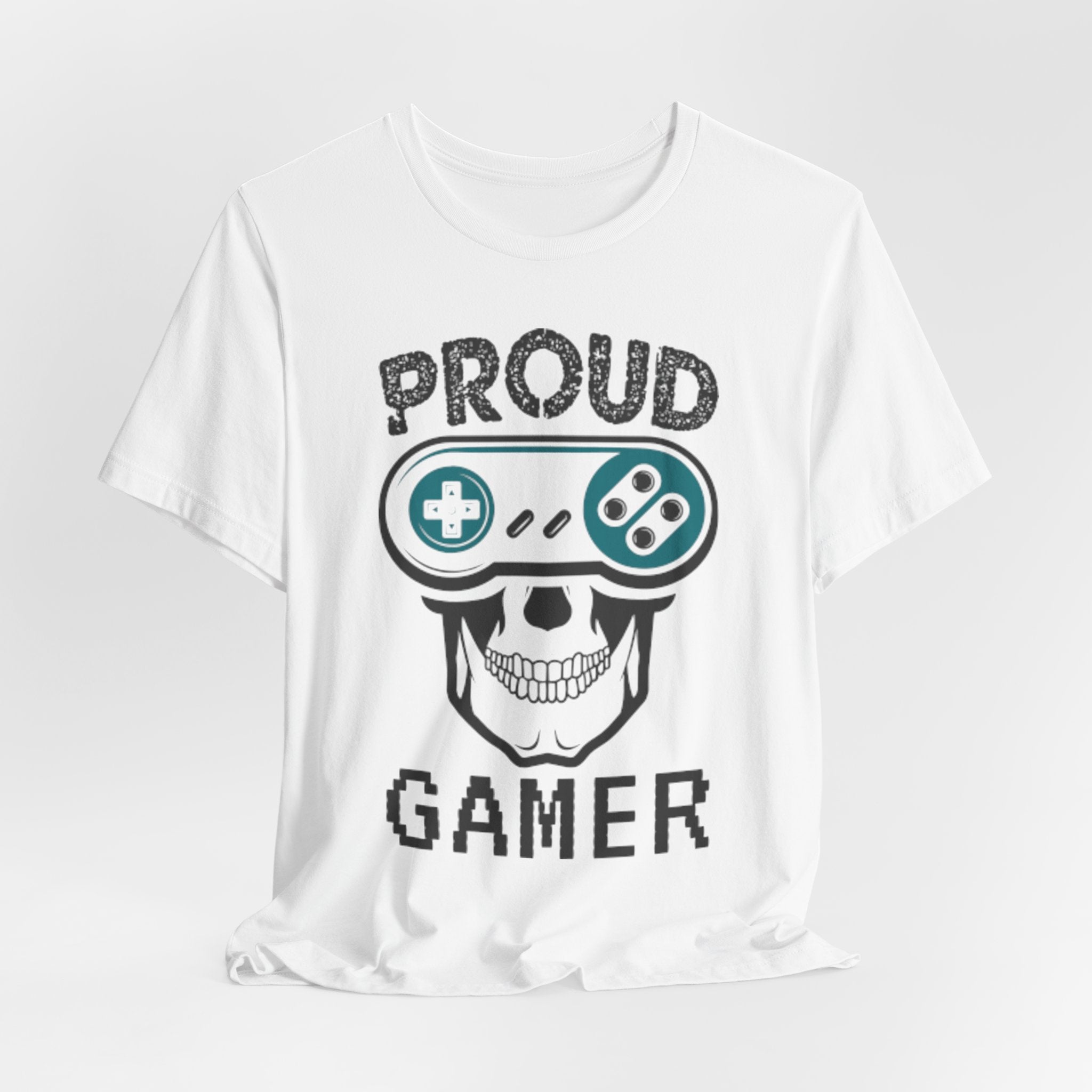 Proud Gamer T-Shirt, Funny Skull Gamer Tee, Gaming Lover Gift, Video Game Shirt for Him