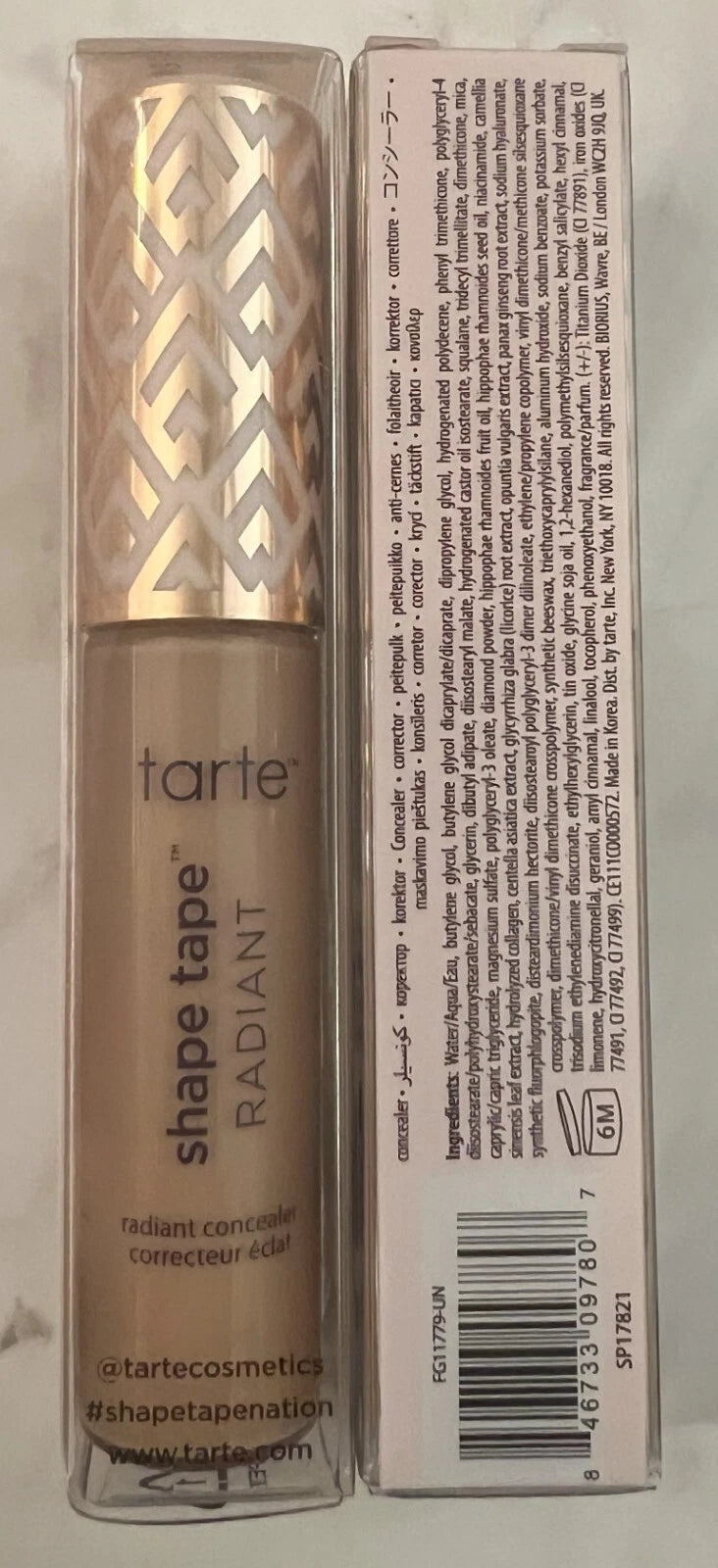 Tarte Shape Tape Radiant Concealer - Shade 22N Light Neutral - Full Size