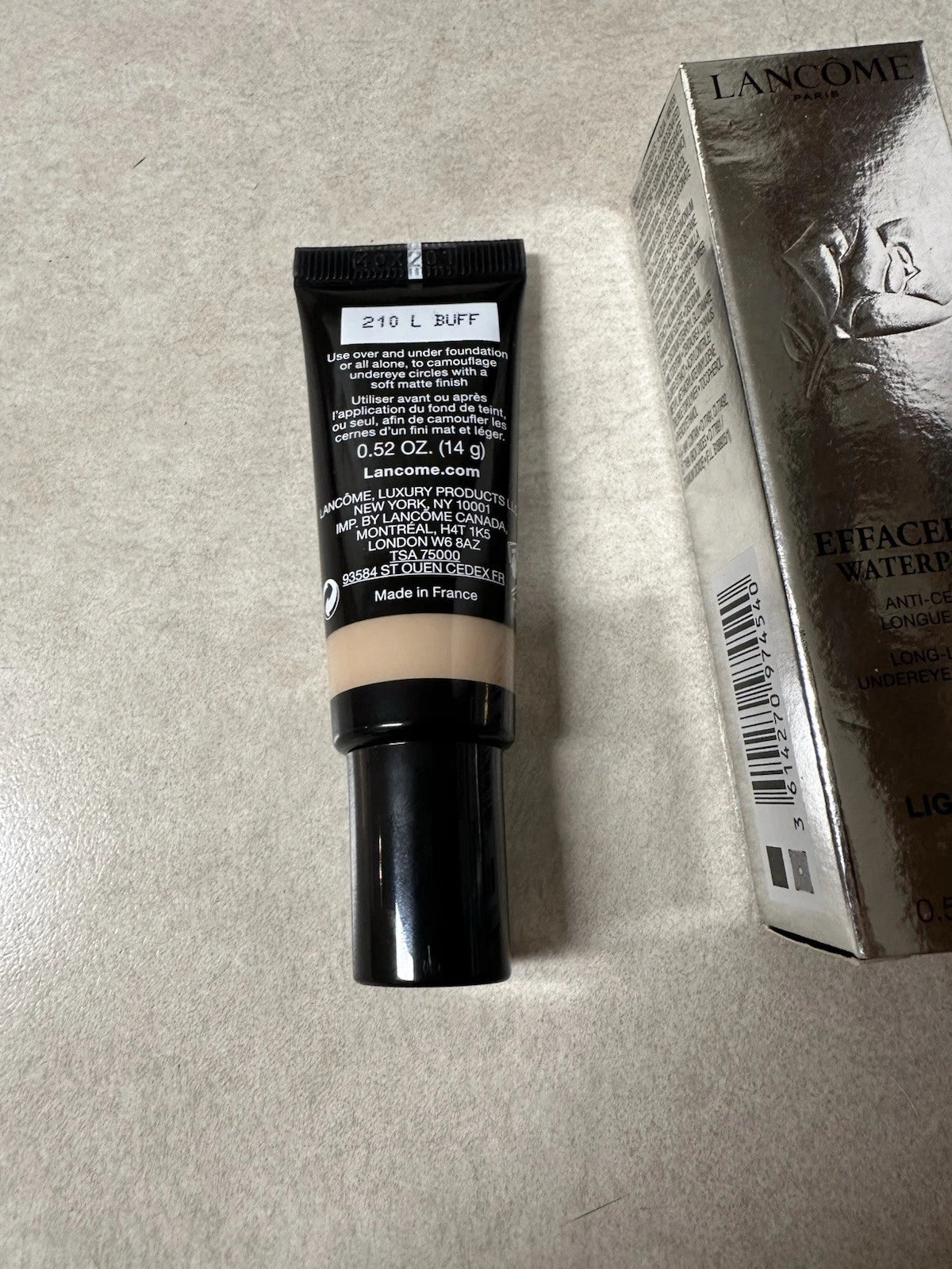 Lancôme Effacernes Waterproof Undereye Concealer - 0.52 Oz - Shade 210 Light Buff